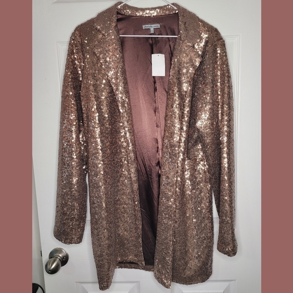 Bronze Sequin Dressy Jacket Blazer